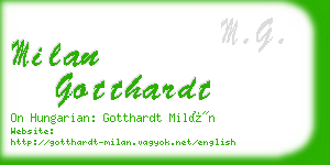 milan gotthardt business card